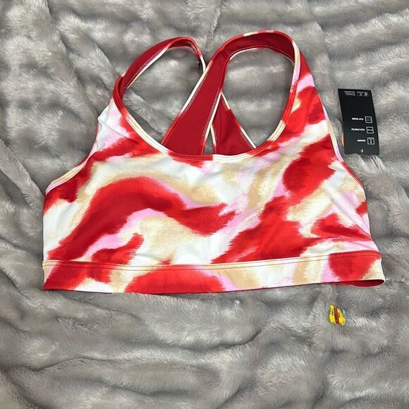 ID Ideology Women S Tornado Twist Sports Bra Red Size Large - Picture 2 of 3